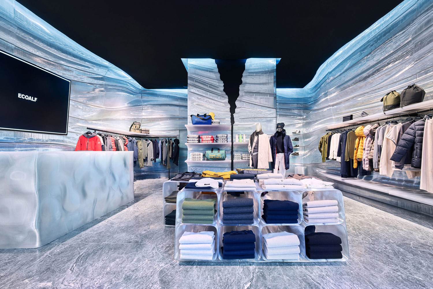 Nagami created robotically 3D-printed eco-friendly apparel shop interior for Ecoalfrobotically 3D-printedNagami created robotically 3D-printed eco-friendly apparel shop interior for Ecoalf